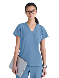 Grey's Anatomy™ Evolve by Barco Sway 1-Pocket Banded V-Neck  Scrub Top-Extra LG-ceil
