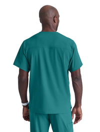 SKECHERS™ by Barco Structure 1-Pocket V-Neck Scrub Top-Teal