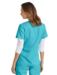 Grey's Anatomy Stretch™ by Barco  Bree 1-Pocket Tuck-In Scrub Top-Teal