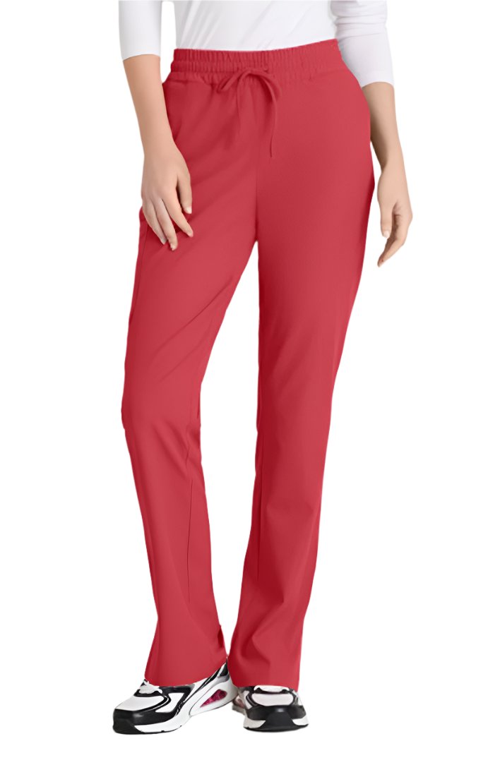 SKECHERS™ by barco Gamma 6-Pocket Mid-Rise Tapered Leg Scrub Pant-True Red