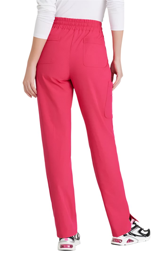 SKECHERS™ by barco Gamma 6-Pocket Mid-Rise Tapered Leg Scrub Pant-Vibrance Pink