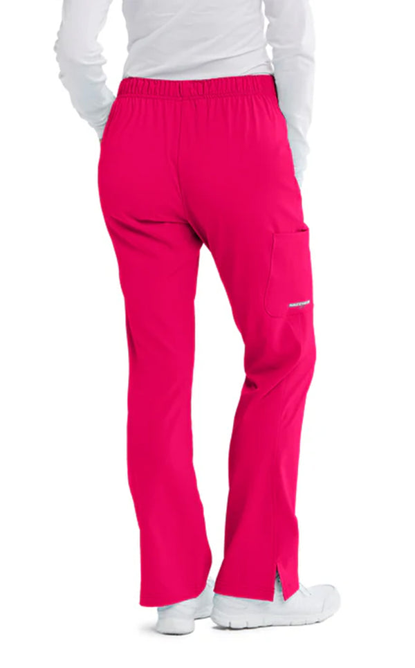 SKECHERS™ by barco Reliance 3-Pocket Mid-Rise Straight Leg Scrub Pant-Vibrance Pink