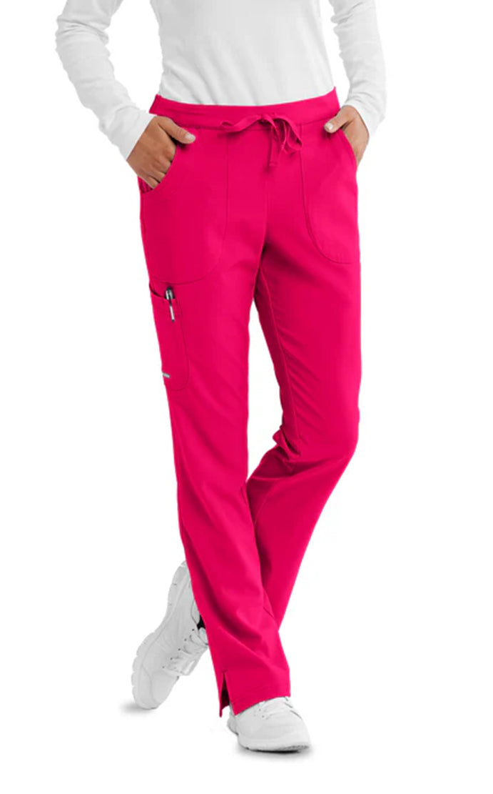 SKECHERS™ by barco Reliance 3-Pocket Mid-Rise Straight Leg Scrub Pant-Vibrance Pink