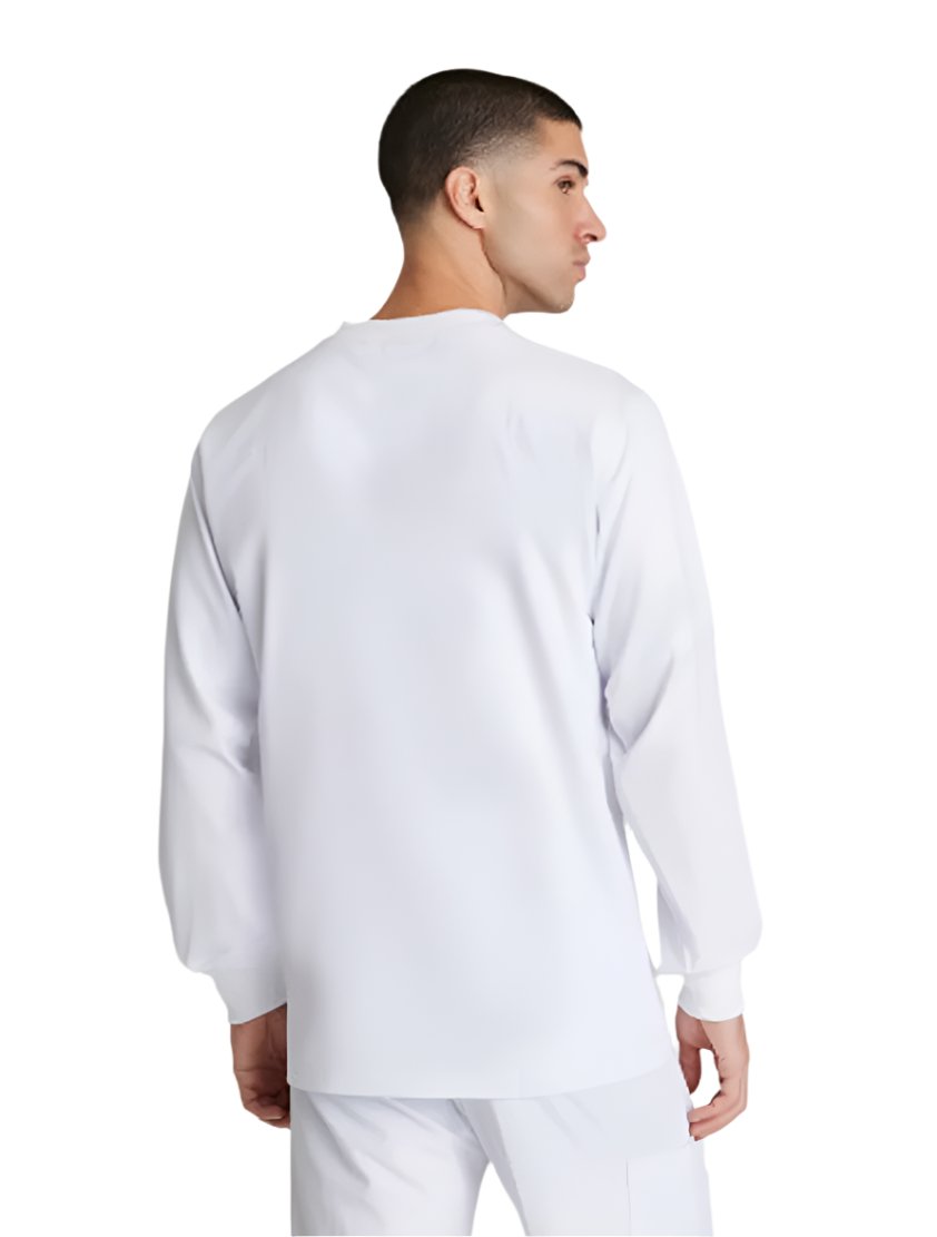 SKECHERS™ by Barco Structure 3-Pocket Crewneck Warmup Scrub Jacket-White