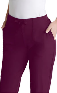 Skechers™ Vitality by Barco Charge 4 Pocket Mid-Rise Tapered Leg Scrub Pant - Wine