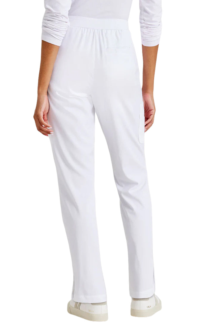 Grey's Anatomy™ Stretch by Barco Serena 7-Pocket Mid-Rise Tappered Leg Scrub Pant-White