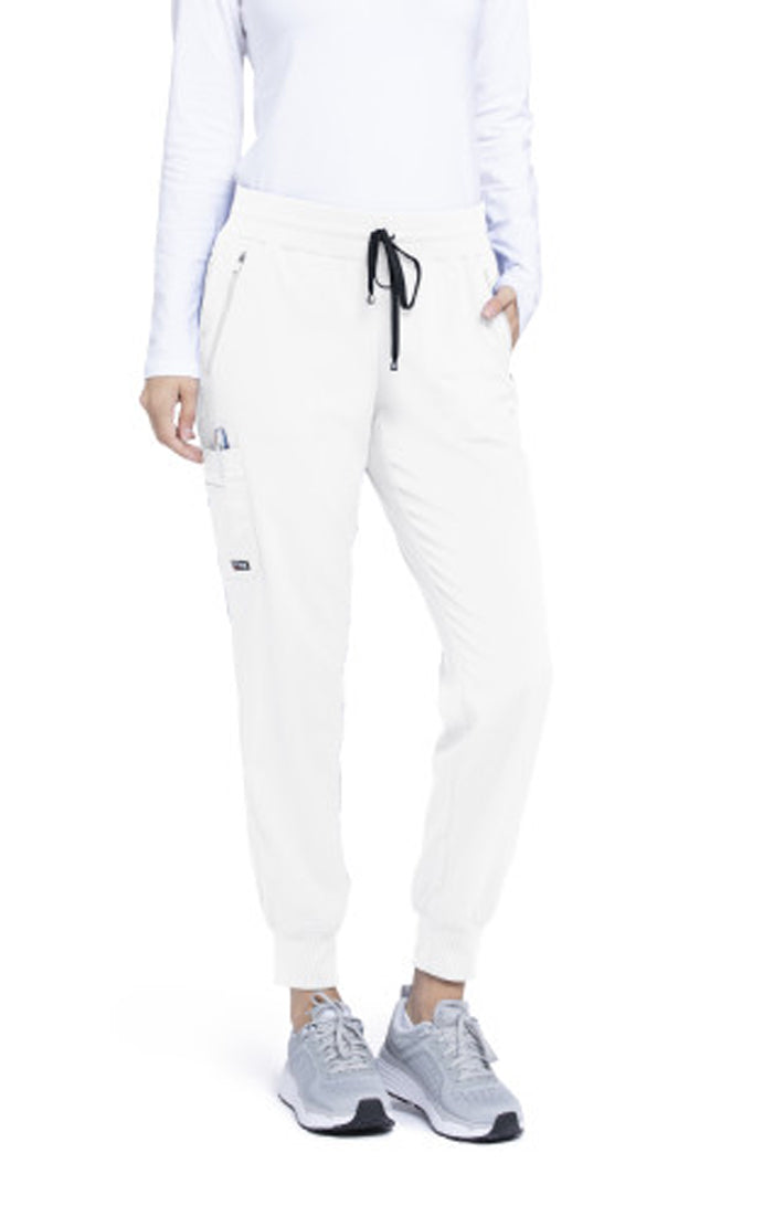 Grey's Anatomy Stretch™ by Barco Eden 5-Pocket Mid Rise Jogger Scrub Pant-White