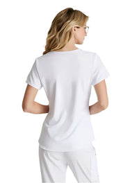 Skechers™ by Barco Breeze 3-Pocket Curve-d VNeck Scrub Top-White