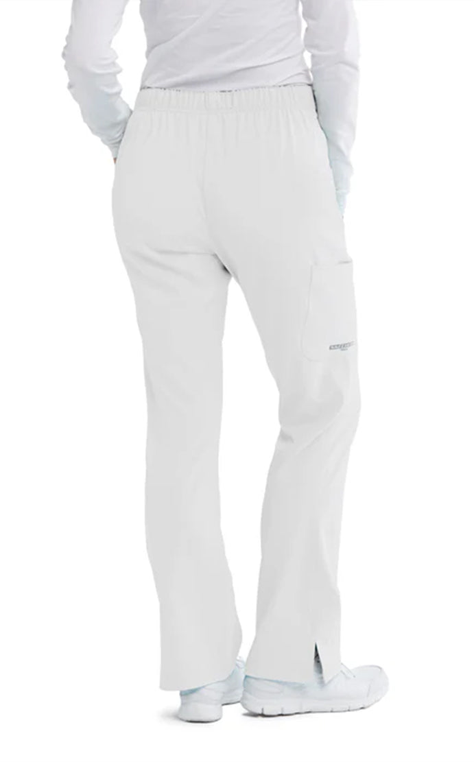 SKECHERS™ by barco Reliance 3-Pocket Mid-Rise Straight Leg Scrub Pant-White