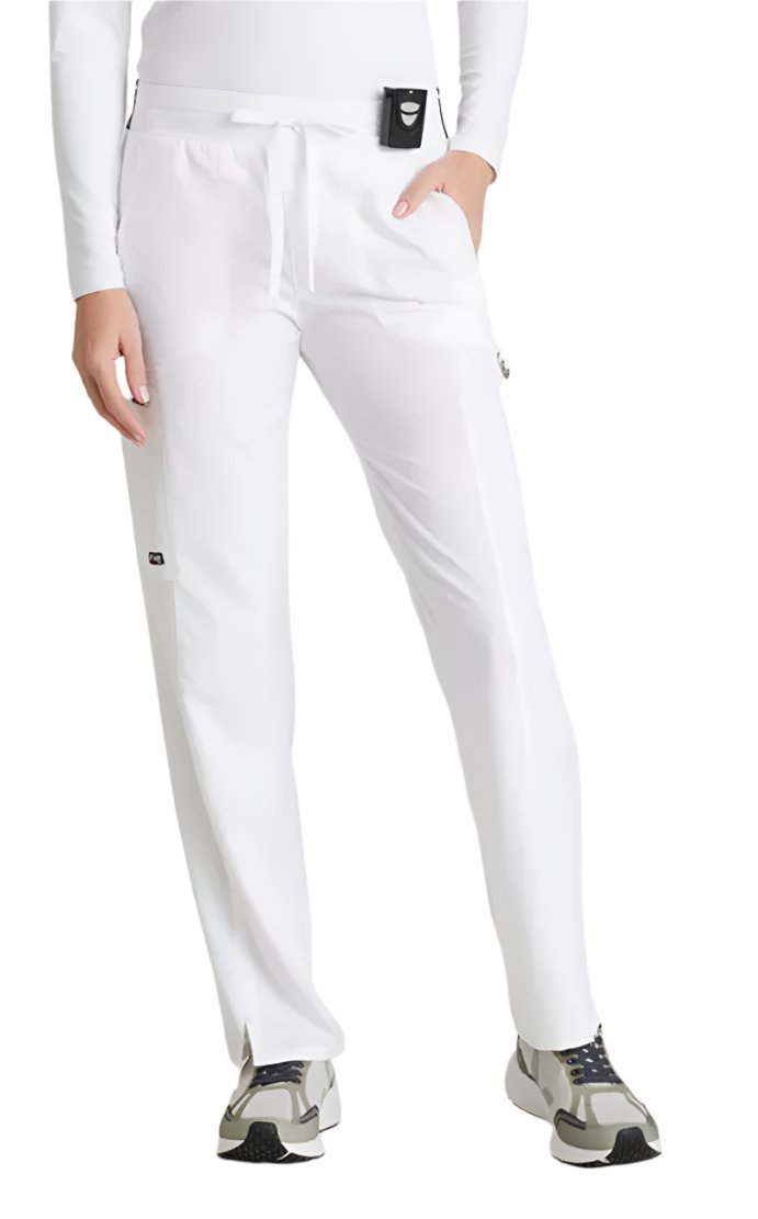 Grey's Anatomy™ by Barco  Kim 3-Pocket Mid-Rise Straight Leg Scrub Pant-White