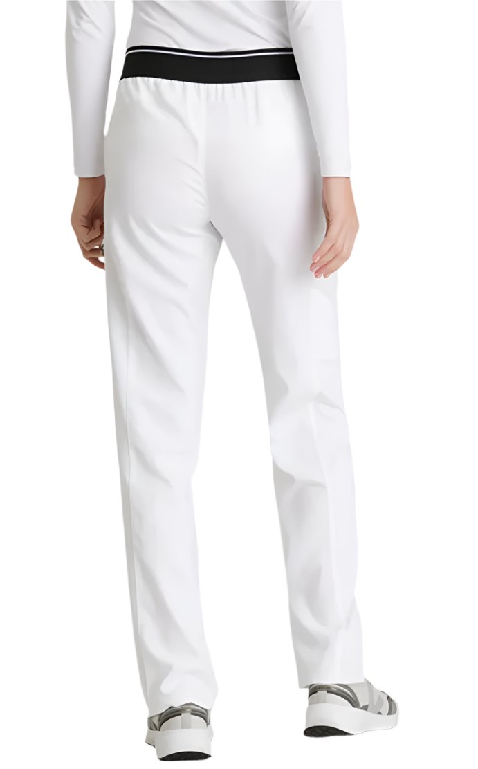 Grey's Anatomy™ by Barco  Kim 3-Pocket Mid-Rise Straight Leg Scrub Pant-White