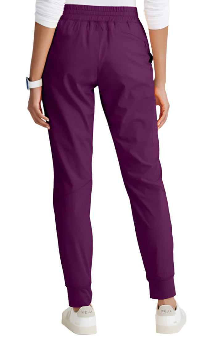 Barco One™ by Barco Boost 3-Pocket Mid-Rise Jogger Scrub Pant-Wine