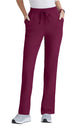 SKECHERS™ by barco Gamma 6-Pocket Mid-Rise Tapered Leg Scrub Pant-Wine