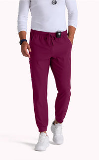 SKECHERS™ by barco Structure 3-Pocket Jogger Scrub Pant-Wine