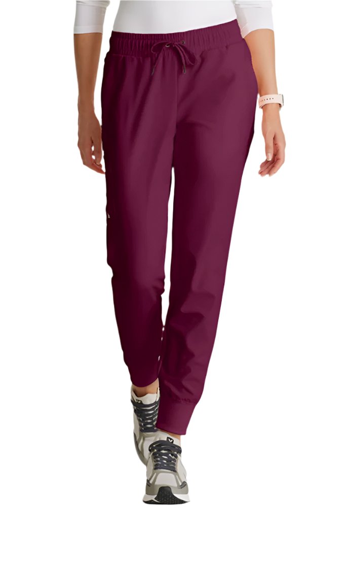 Barco Unify™ by Barco UNION 5-POCKET MID-RISE JOGGER SCRUB PANT-Wine