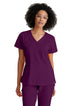 Barco One™ by Barco Racer 4-Pocket V-Neck Scrub Top-Wine
