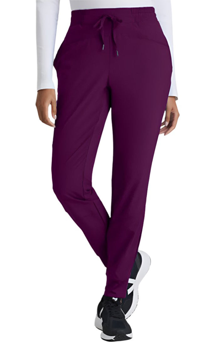 Barco One™ by Barco Boost 3-Pocket Mid-Rise Jogger Scrub Pant-Wine