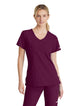 SKECHERS™ by Barco Reliance 3-Pocket Crossover V-Neck Scrub Top-Wine