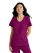 SKECHERS™ by Barco Dignity 1-Pocket Tuck-In Scrub Top-Wine