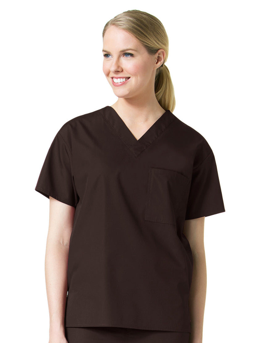 Maevn Unisex Core V-Neck Top Chocolate