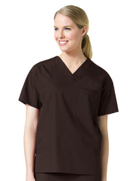 Maevn Unisex Core V-Neck Top Chocolate