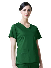 Maevn Women's "Blossom" Scrub Top 1102 Hunter Green