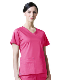 Maevn Women's "Blossom" Scrub Top Passion Pink