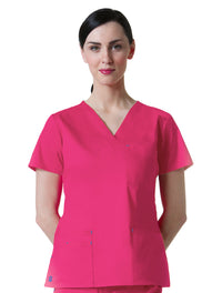 Maevn Women's Blossom 3 Pocket V-Neck Scrub Top 1202