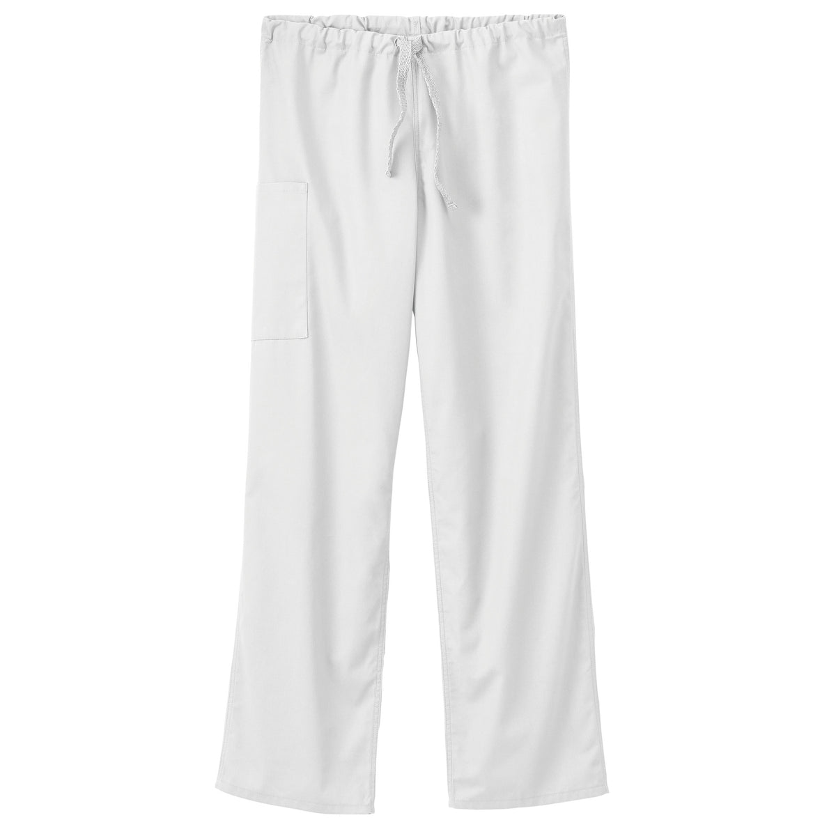 Fundamentals Unisex Drawstring w/ Elastic Back Scrub Pant White