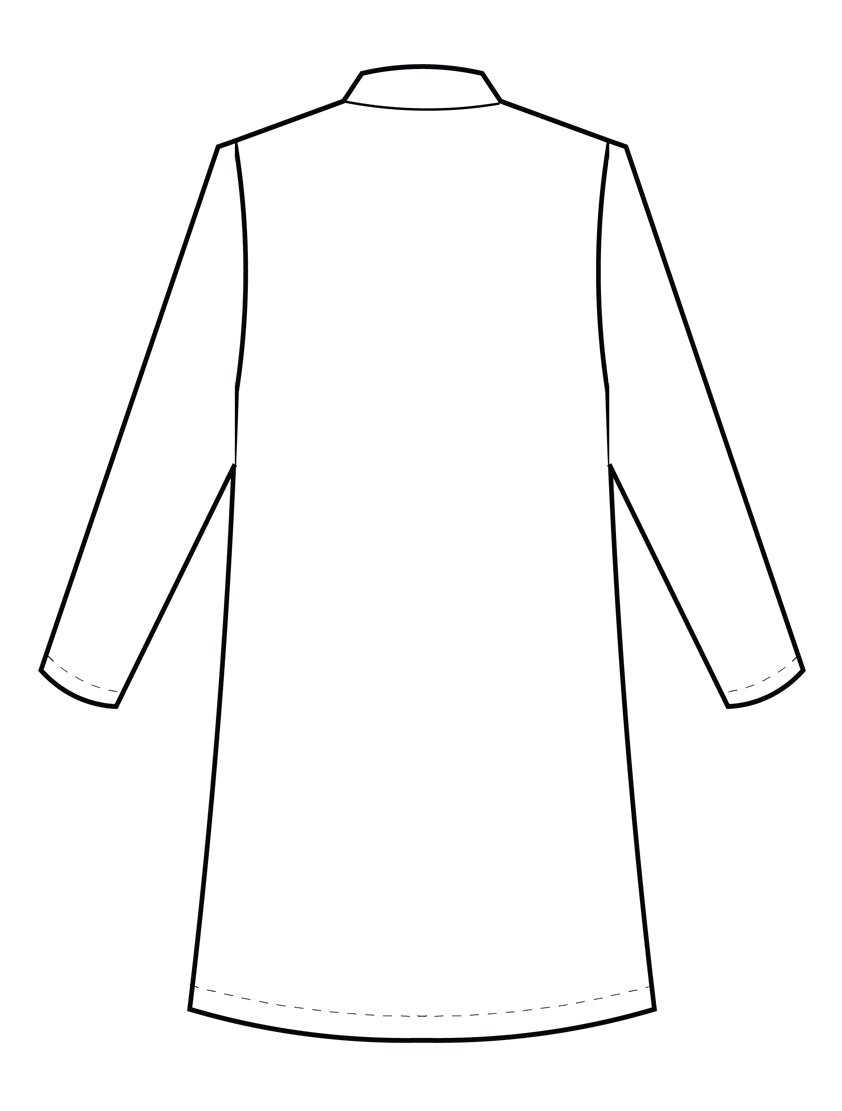 Meta 37" Ladies Labcoat - Sketch Back