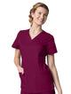 V-Neck Pocket Top Wine