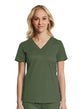  Sporty & Comfy Multi Pocket V-neck Top Olive