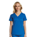  Sporty & Comfy Multi Pocket V-neck Top Royal Blue