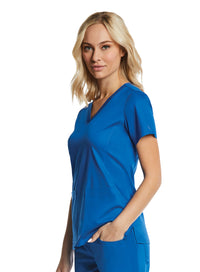  Sporty & Comfy Multi Pocket V-neck Top Royal Blue02