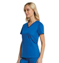 Sporty & Comfy Multi Pocket V-neck Top Royal Blue03