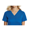  Sporty & Comfy Multi Pocket V-neck Top Royal Blue - Neckline