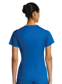 Sporty Chest Pocket V-neck Top Royal03