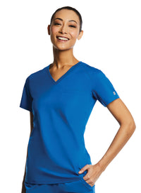 Sporty Chest Pocket V-neck Top Royal04