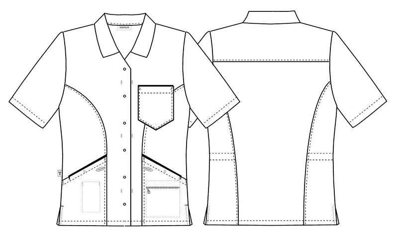Kentaur Ladies V-Neck Functional Shirt Sketch