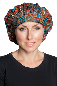 Fiumara Apparel Bouffant Cap Indian Jewel Coral Front