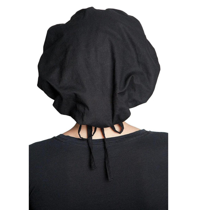 Fiumara Apparel Bouffant Cap Black Back Down