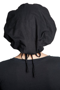 Fiumara Apparel Bouffant Cap Black Back Down