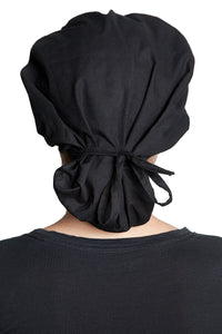 Fiumara Apparel Bouffant Cap Black Back Tied