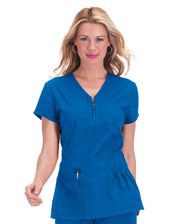 Koi Mackenzie Stretch Scrub Top Royal