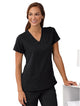 Jockey Scrubs Women's True Fit Crossover V-Neck Top - Main Image Black