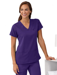 Jockey Scrubs Women's True Fit Crossover V-Neck Top - Main Image Purple