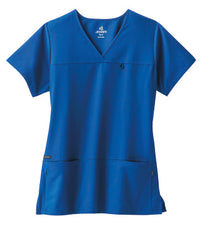 Jockey Scrubs Women's True Fit Crossover V-Neck Top - Front Image Royal