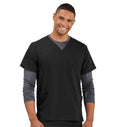 Jockey Unisex Four Pocket Top- Male Model Front Image, Black
