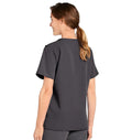 Jockey Unisex Four Pocket Top- Lady Model Side Image, Charcoal