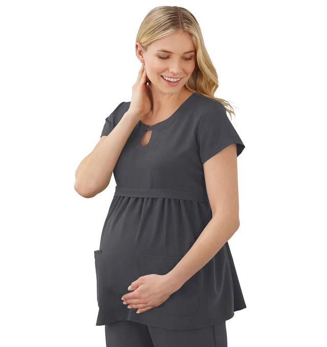 Jockey Scrubs Women's Empire Waist Maternity Top - Main Image Charcoal